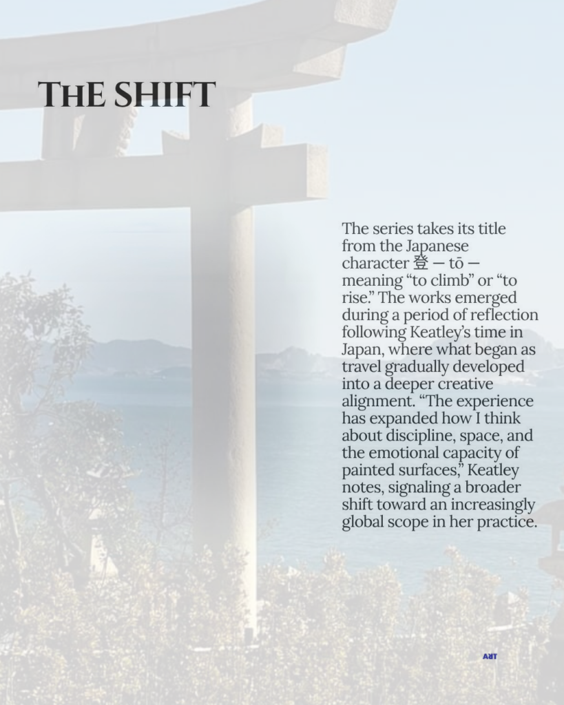 Gina Keatley is a bold and innovative artist whose journey into contemporary art reflects her passion for pushing creative boundaries. Her signature collection, Untamed Moderns, serves as an anthology of abstract expressionism, exploring the depths of human emotion through dynamic contrasts of monochrome and bursts of mandarin orange. This distinctive style invites audiences into a visceral dialogue with color, form, and texture, celebrating the transformative power of artistic expression.
